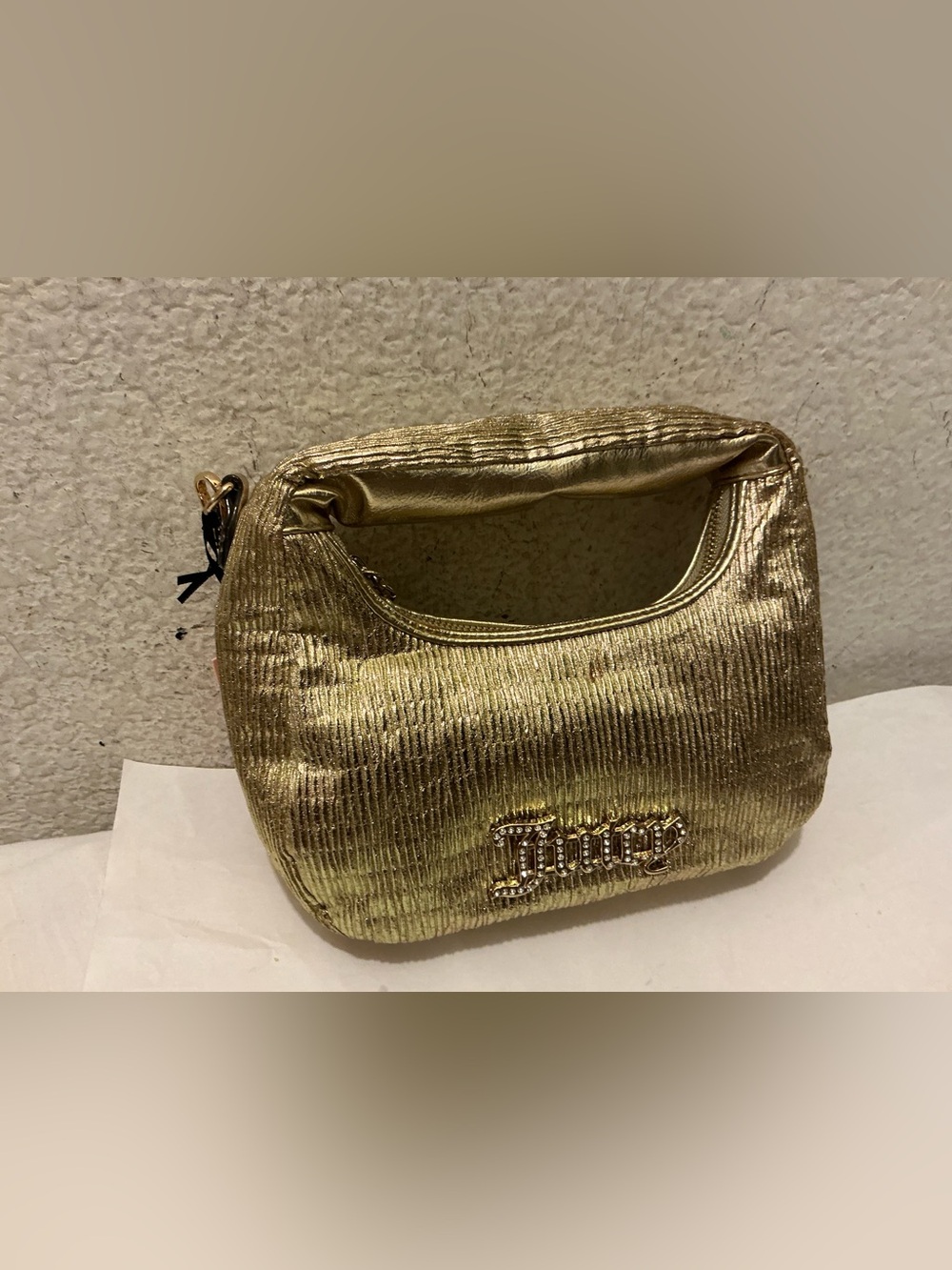 New Juicy Couture Crossbody Set Gold Hobo Bag NWT